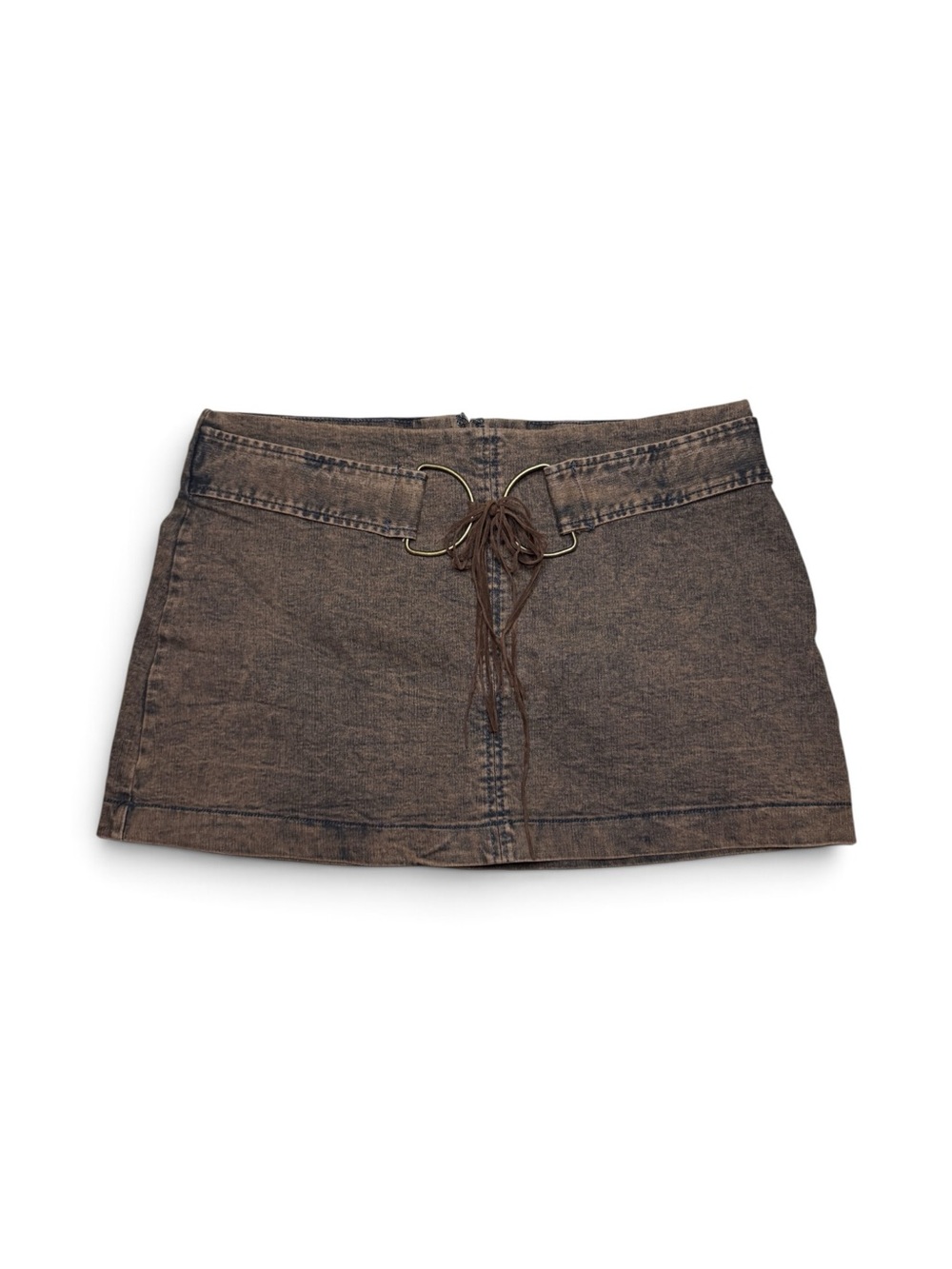 Silence + Noise by Urban Outfitters Chocolate Brown Boho Rustic Mini Skirt NWT